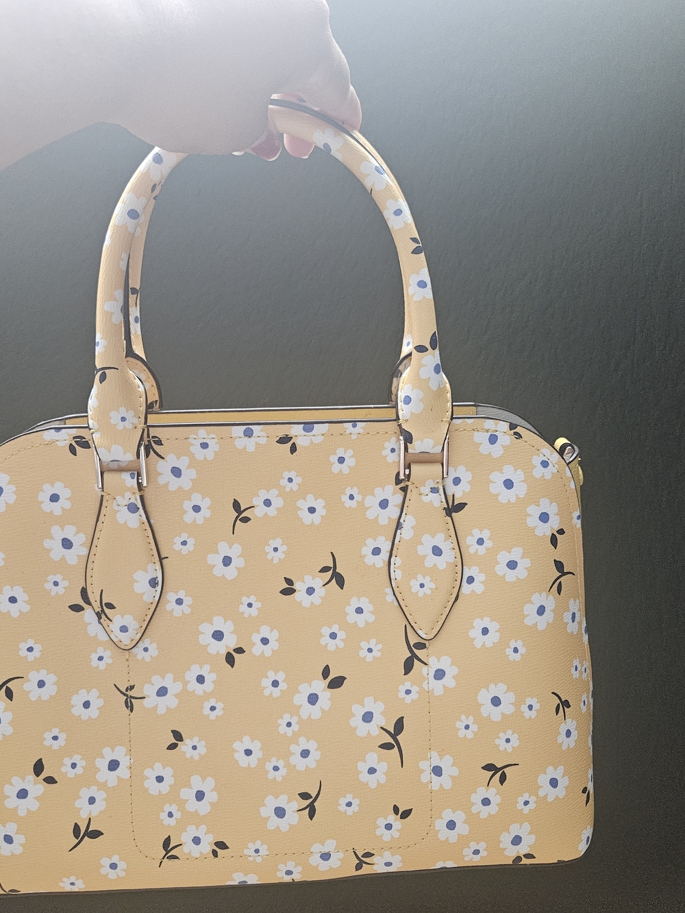 kate spade Yellow Floral Dome Satchel Wiyh Matching Wallet - Picture 4 of 10